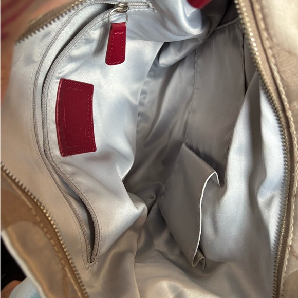 Coach Poppy 2012 Daisy Signature C F20101 Tan & Red Satchel/Crossbody BNOT - Picture 8 of 15